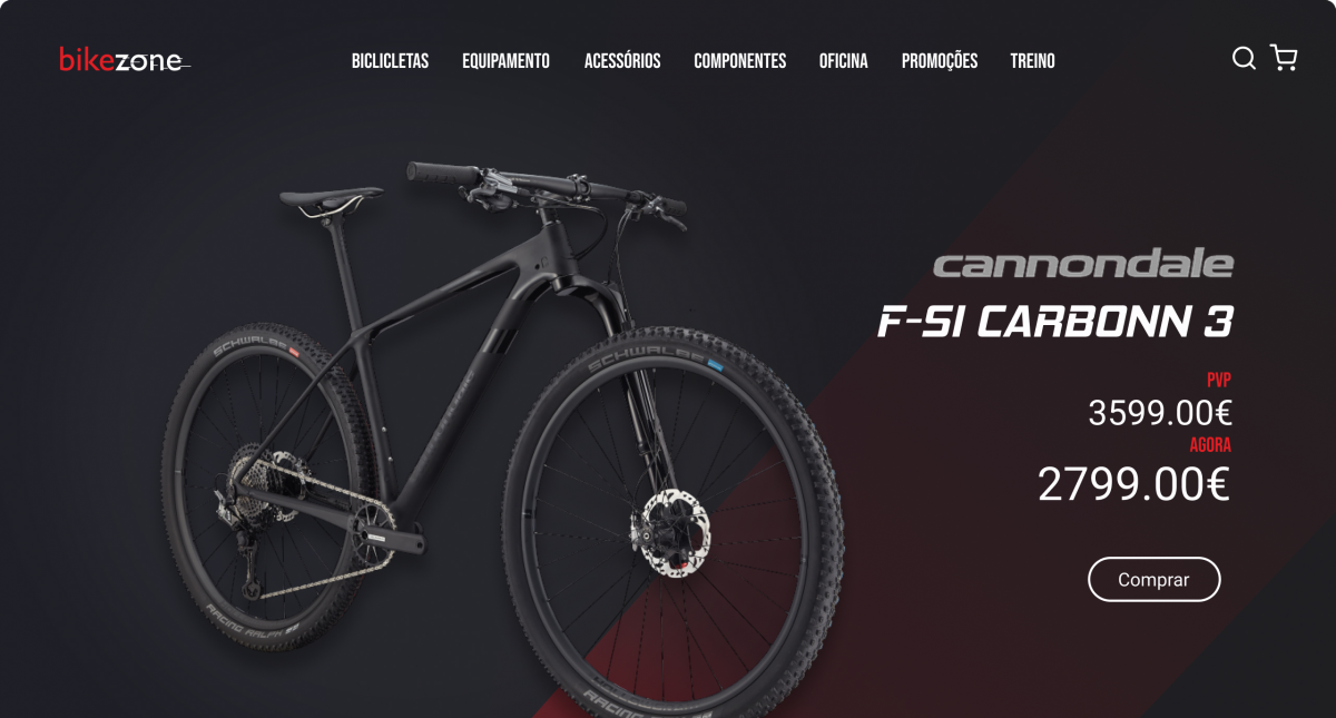 Bikezone An online store for the biggest bike company Escolhadigital